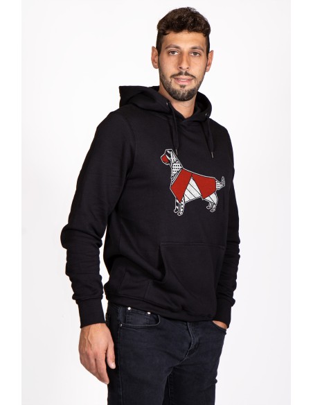 Felpa Con Cappuccio Uomo Pop Origami Golden Retriever