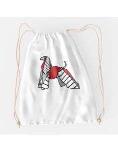 Drawstring Bag Sacca Pop Origami Afghan Hound 2