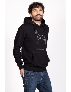 Felpa Con Cappuccio Uomo Origami Great Dane