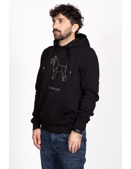 Origami Schnauzer Men's Hoodie