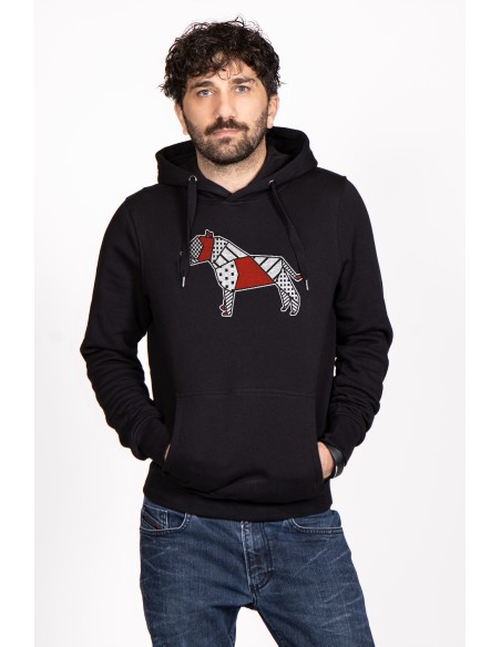 Felpa Con Cappuccio Uomo Pop Origami Pitbull