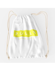 Drawstring Bag Sacca Polla Stampa Giallo Fluo
