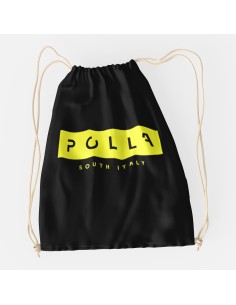 Drawstring Bag Sacca Polla Stampa Giallo Fluo 2