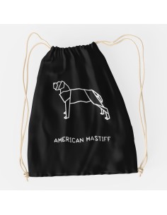 Drawstring Bag Sacca Origami American Mastiff