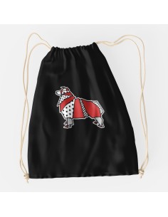 Drawstring Bag Sacca Pop Origami Australian Shepherd 2