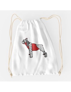 Drawstring Bag Sacca Pop Origami Boston Terrier 2