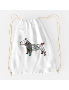Drawstring Bag Sacca Pop Origami Bull Terrier 2