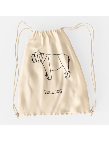 Drawstring Bag Sacca Origami Bulldog