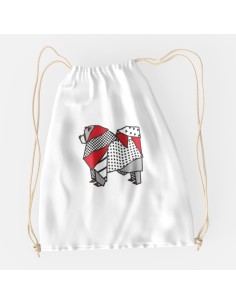 Drawstring Bag Sacca Pop Origami Chow Chow 2