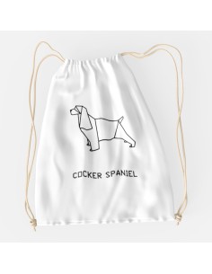 Drawstring Bag Sacca Origami Cocker Spaniel 2