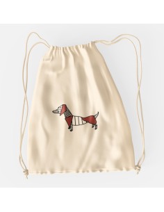 Drawstring Bag Sacca Pop Origami Dachshund 2