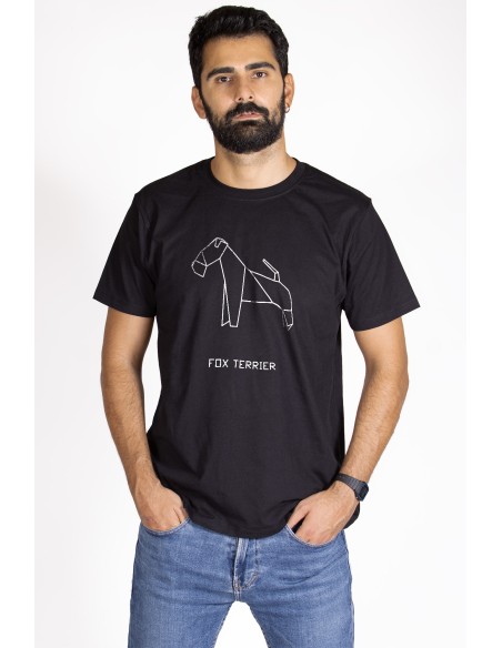T-shirt Men's Origami Fox Terrier