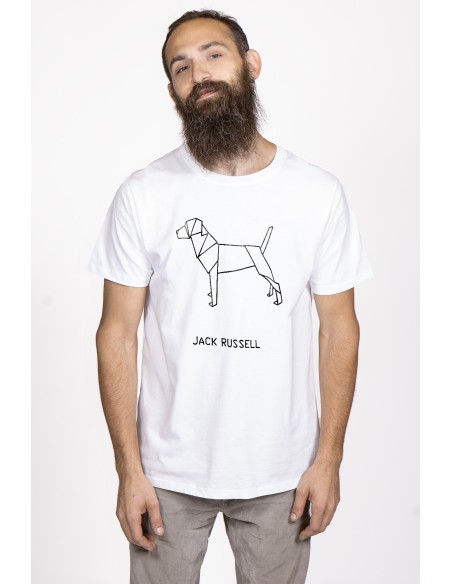 T-shirt Men's Origami Jack Russell