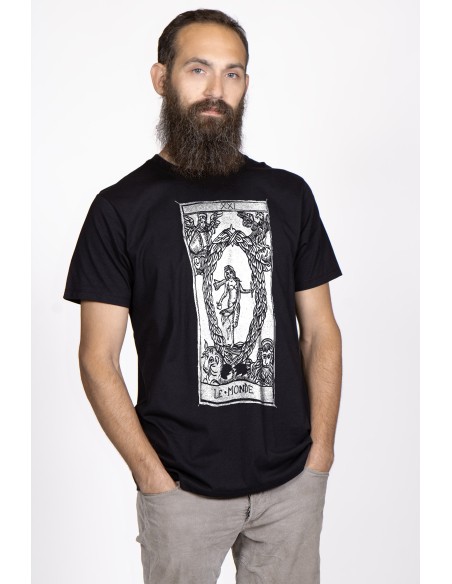 T-shirt  Uomo "Tarot De Marseille" Tarocchi di Marsiglia  Le Monde XXI