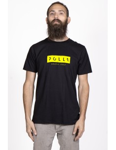 T-shirt Men's Polla Fluo Yellow Print