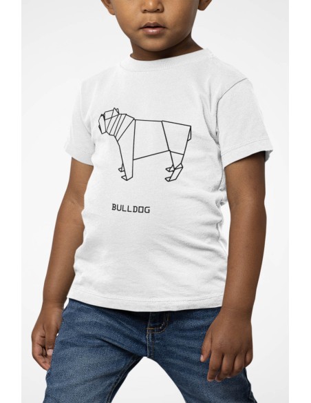 T-shirt Kids Origami Bulldog