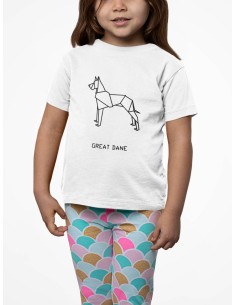 Kids Origami Great Dane T-Shirt