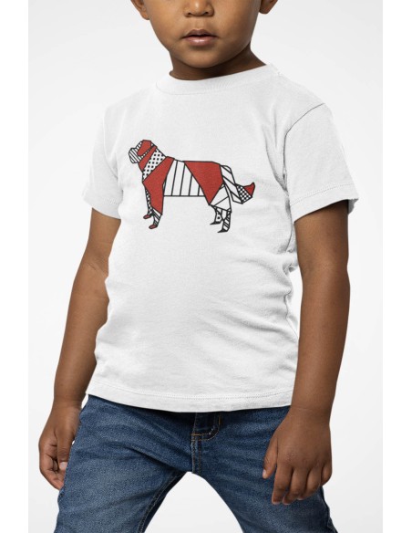 Kids Pop Origami Saint Bernard T-Shirt