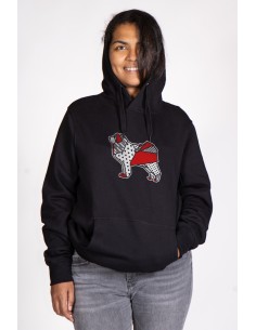 Pop Origami Tibetan Mastiff Women's Hooded Sweatshirt