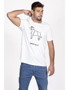 T-shirt Men's Origami Border Collie