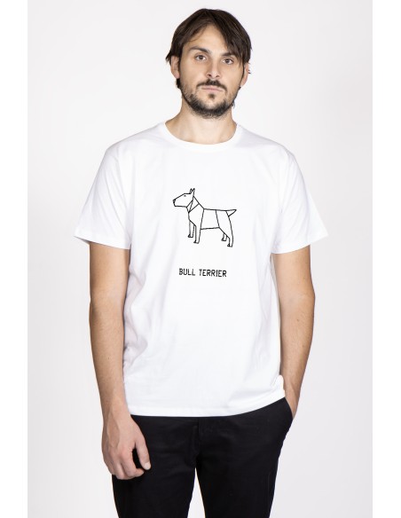 T-shirt Uomo Origami Bull Terrier