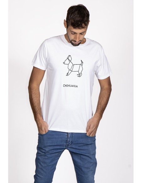 T-shirt Uomo Origami Chihuahua