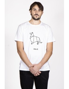 T-shirt Men's Origami Collie