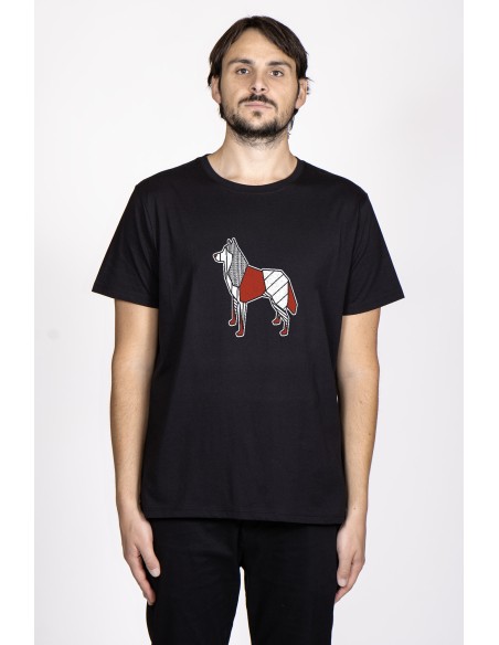 T-shirt Men's Pop Origami Siberian Husky