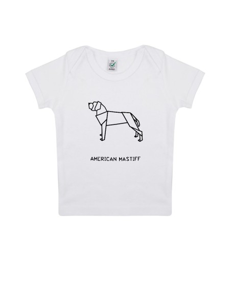 Origami American Mastiff Baby Newborn T-shirt