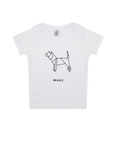 Origami Beagle Baby T-shirt