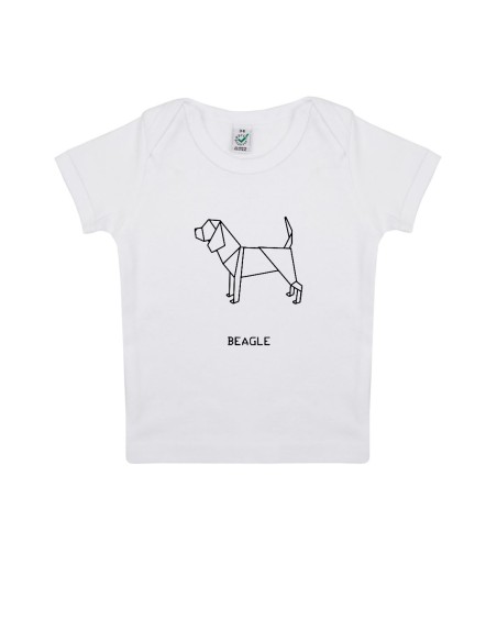 T-shirt Baby Neonati Origami Beagle