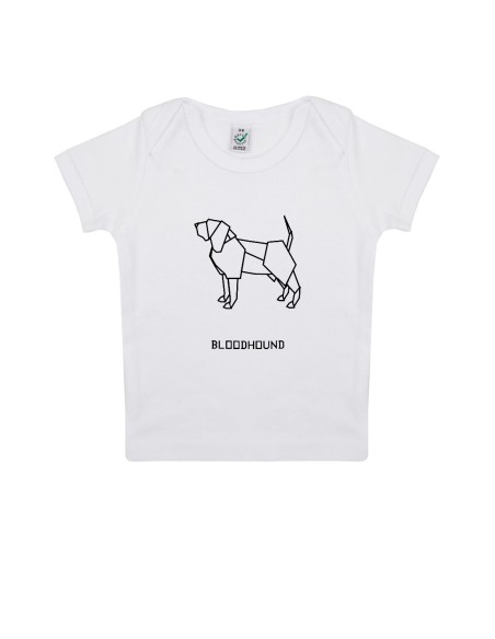 Baby Newborn Origami Bloodhound T-shirt