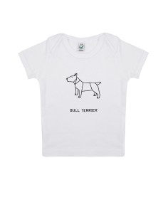 Origami Bull Terrier Baby T-shirt