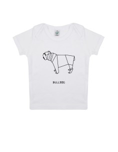 Origami Bulldog Baby T-shirt