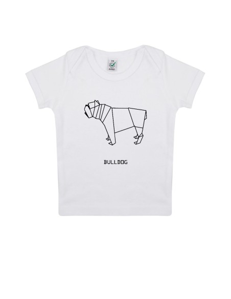 Origami Bulldog Baby T-shirt