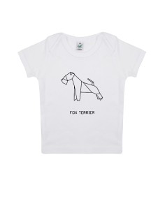 Origami Fox Terrier Baby T-shirt
