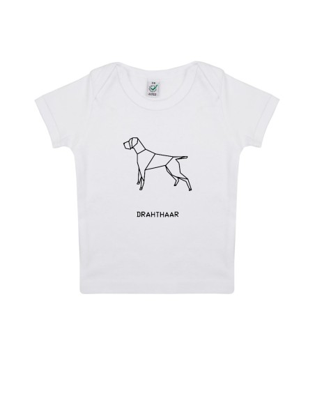 T-shirt Baby Neonati Origami German Drahthaar