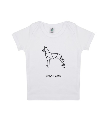 Baby Newborn Origami Great Dane T-shirt