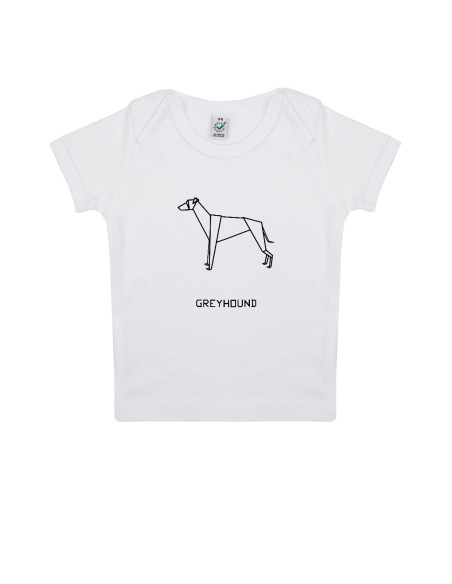 T-shirt Baby Neonati Origami Greyhound