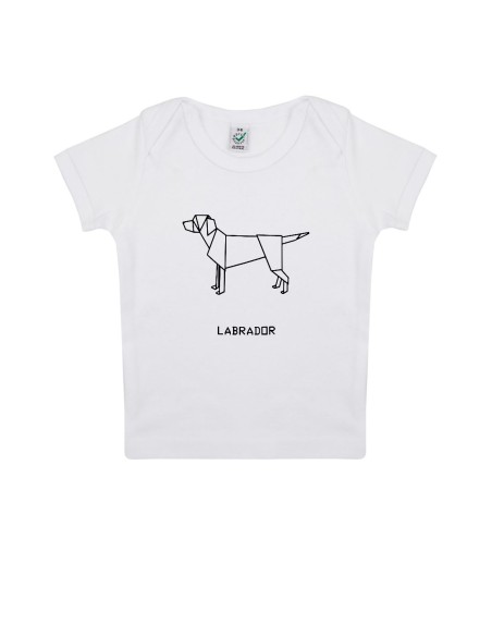 Baby Newborn Origami Labrador T-shirt