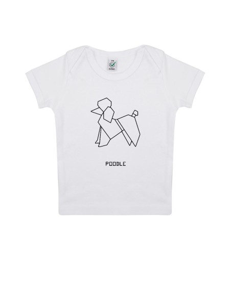 T-shirt Baby Neonati Origami Poodle