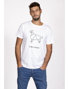 T-shirt Men's Origami Golden Retriever