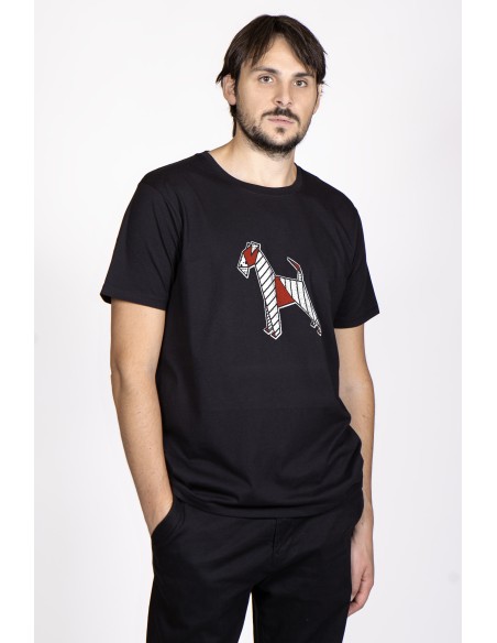 T-shirt Men's Pop Origami Airedale Terrier