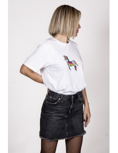 T-shirt Oversize Donna Origami Unicorn "Pride Unfolded" 2