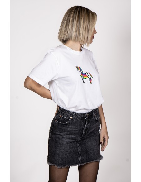 T-shirt Oversize Donna Origami Unicorn "Pride Unfolded"