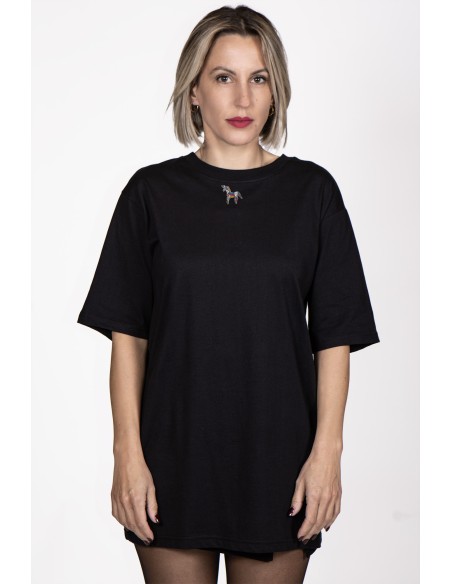 T-shirt Oversize Donna Mini Origami Unicorn "Pride Unfolded"