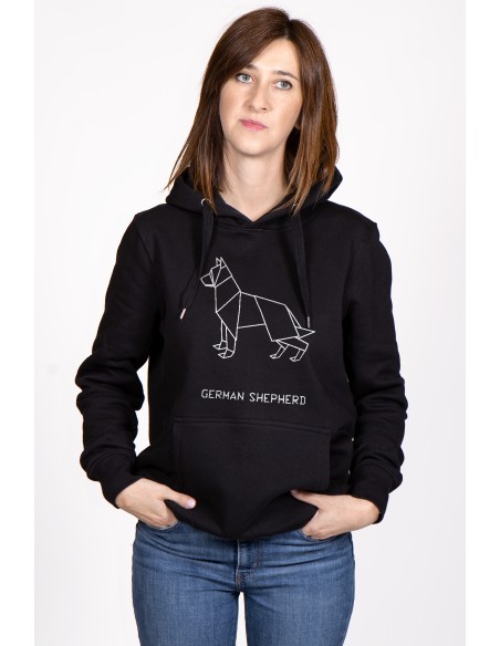 Origami German Shepherd Women's Hoodie