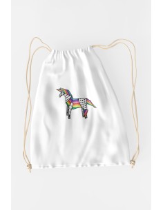 Drawstring Bag Sacca Origami Unicorn "Pride Unfolded" 2