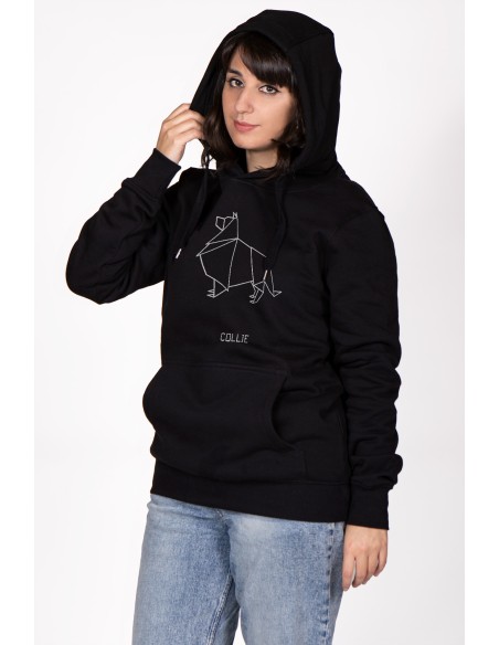 Origami Collie Women's Hoodie