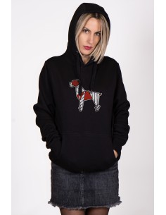 Pop Origami Boxer Women's Hooded Sweatshirt